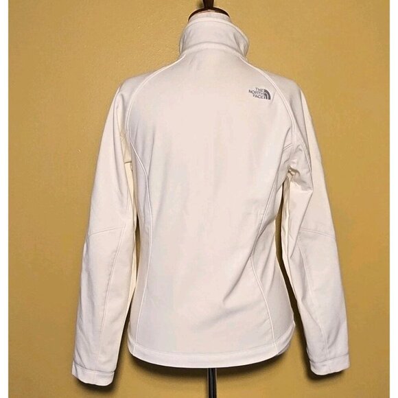 The North Face Women’s Jacket Size M Soft Shell Light Beige Gray Apex Barrier NF - Picture 3 of 12